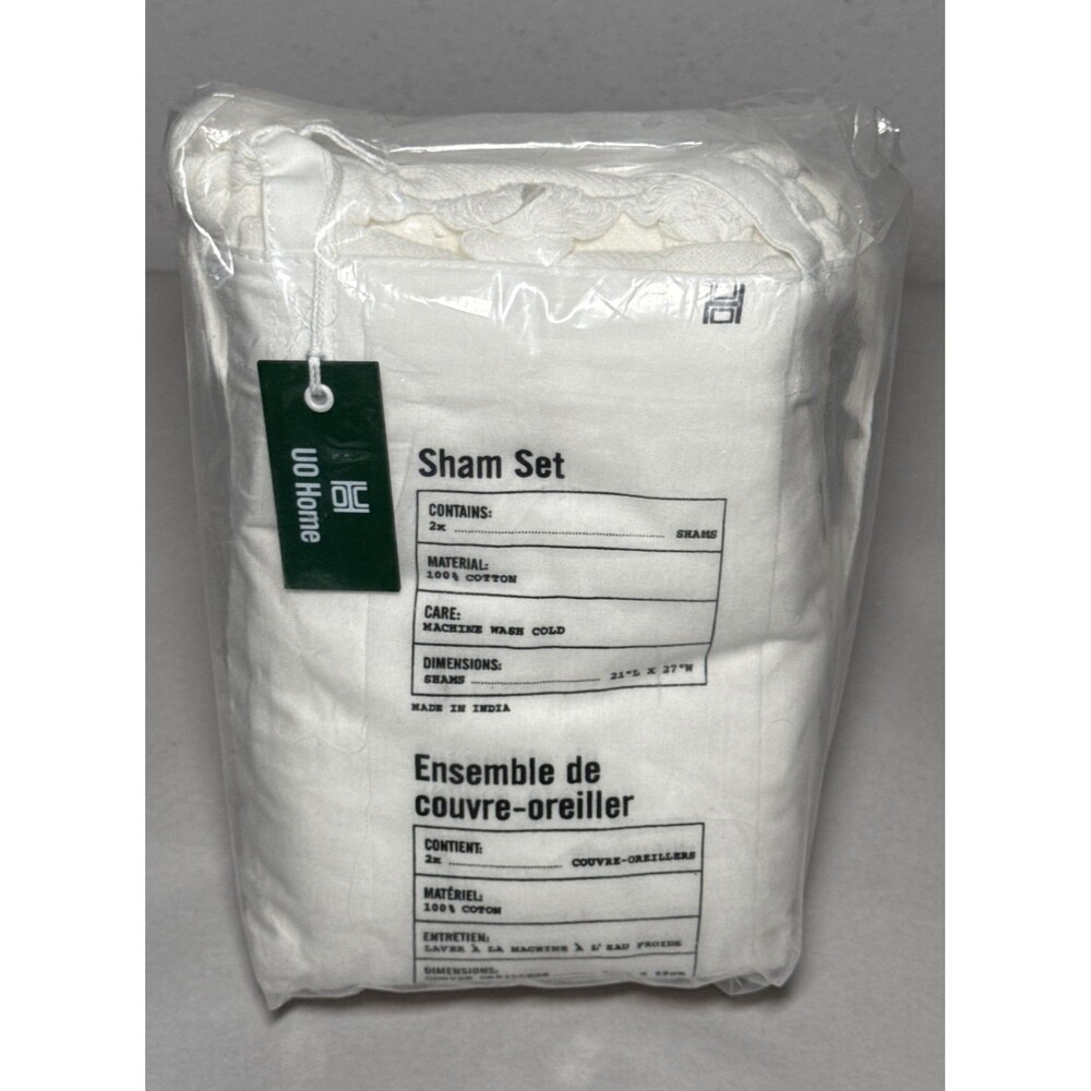 NEW Urban Outfitters Riley White 100% Cotton Seersucker Standard Pillow Sham